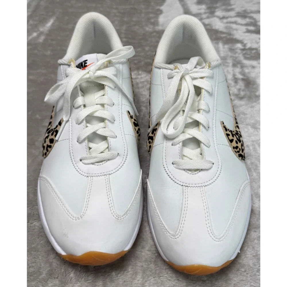 Nike Pacifica Summit White Leather Suede Animal Print Sneakers Womens Size 10.5